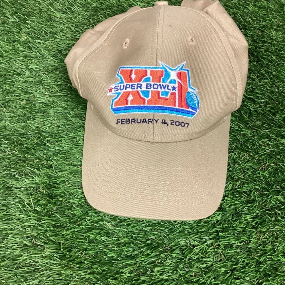 Superbowl 2007 XLI Hat Cap Beige